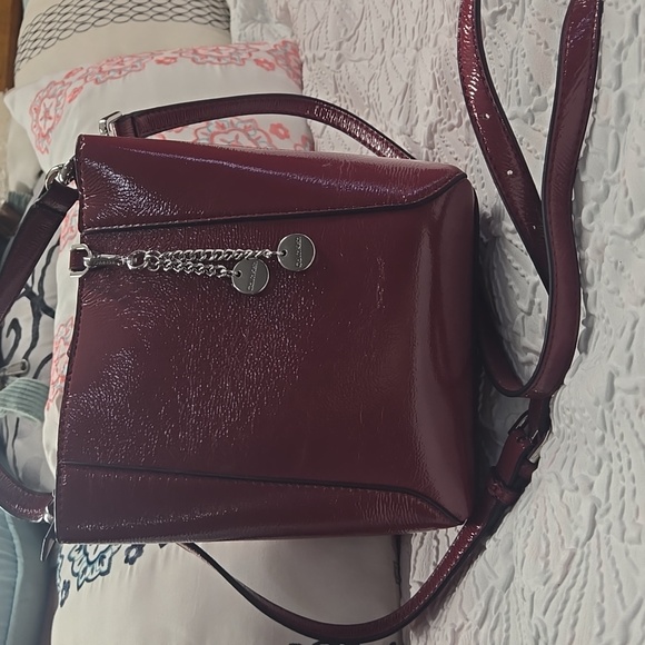 EUC - Calvin Klein Astatine Mini Hobo Crossbody - Burgundy - Picture 1 of 5